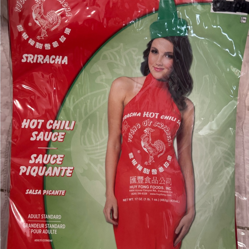 Women Sriracha Hot Chili Sauce Halloween Costume - Bold Red